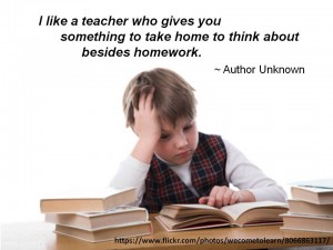 Homework should not just be a repeat of what you did in the classroom